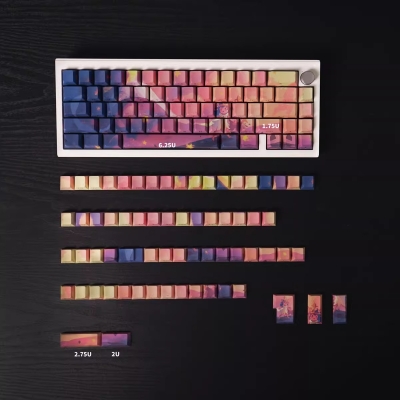 Polaris 104+25 PBT Doubleshot Backlit 5-sided Dye-subbed Keycaps Set Cherry Profile Side Legends for MX Keyboard